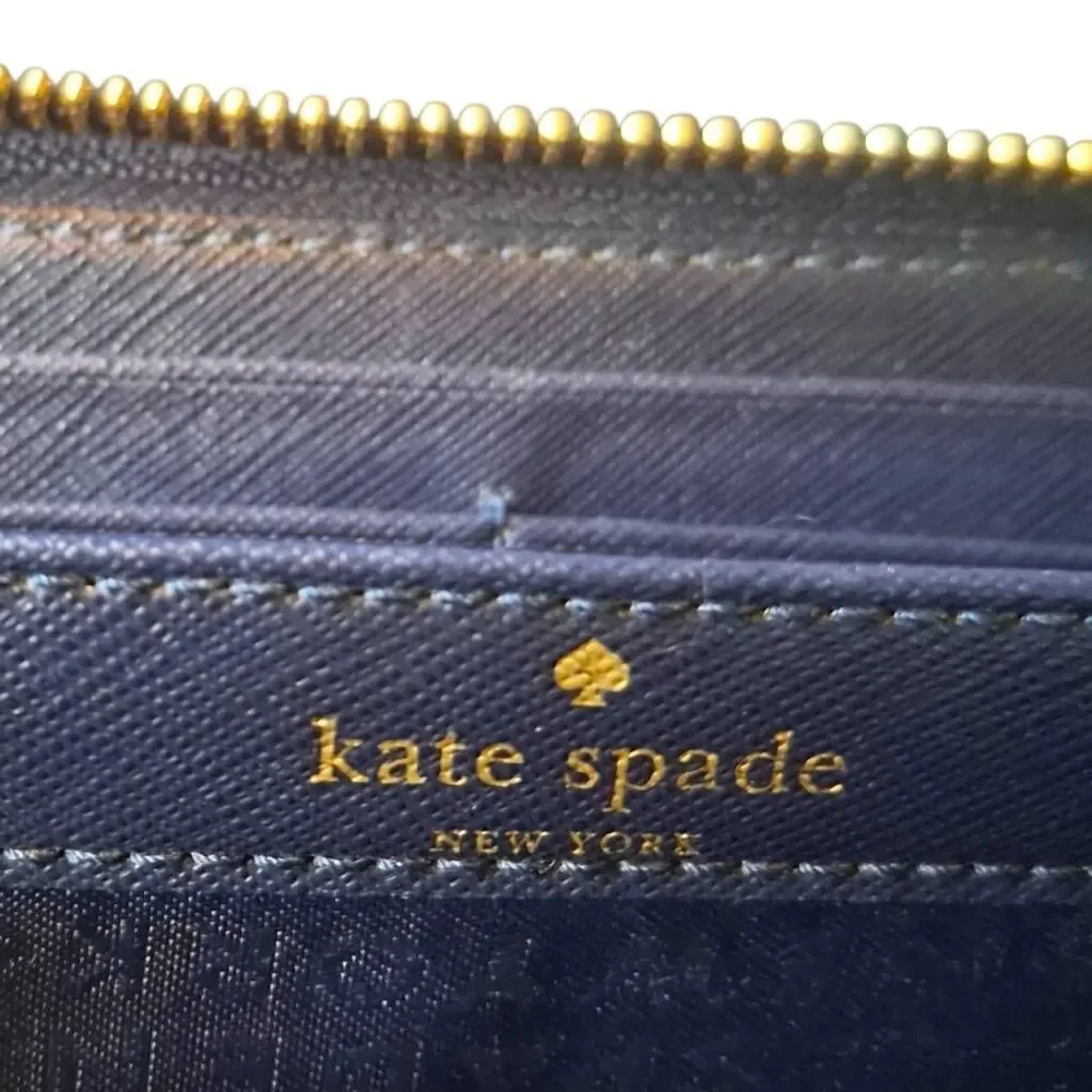 Kate Spade Floral Abstract Zip-Around Wallet – Multicolo